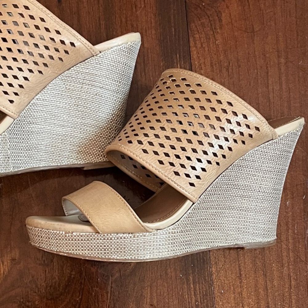CHARLES by Charles David Tan Wedge Sandals